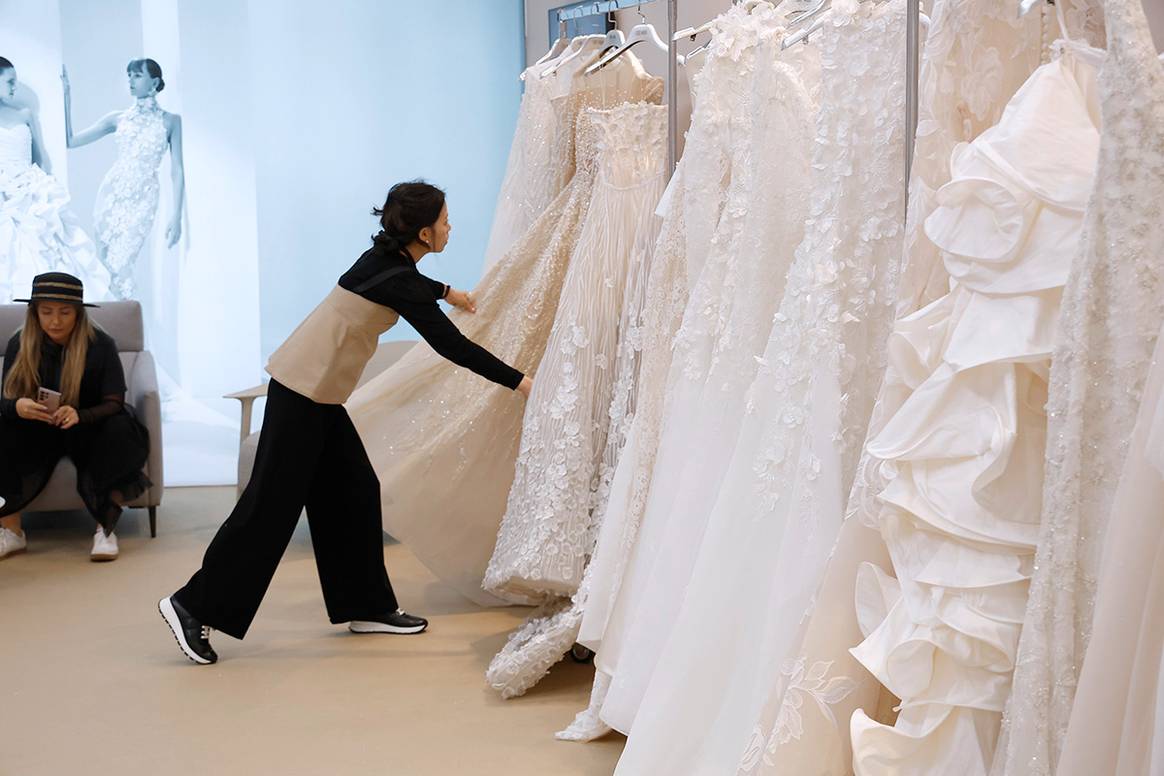 Recinto ferial de Montjuïc durante la edición de la Barcelona Bridal Fashion Week de abril de 2024.