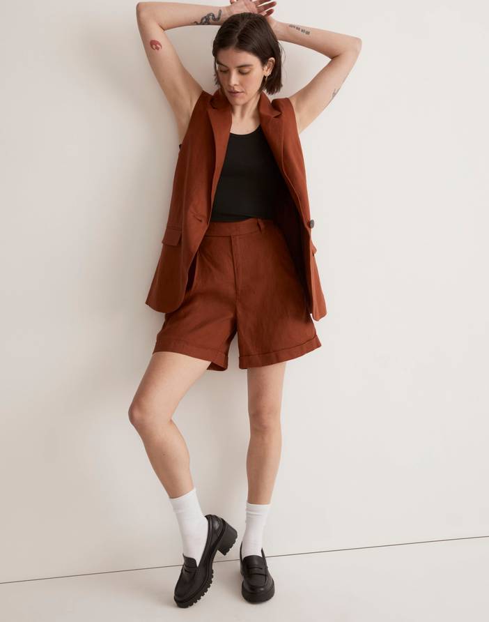 The Harlow Short in 100% Linen | Madewell