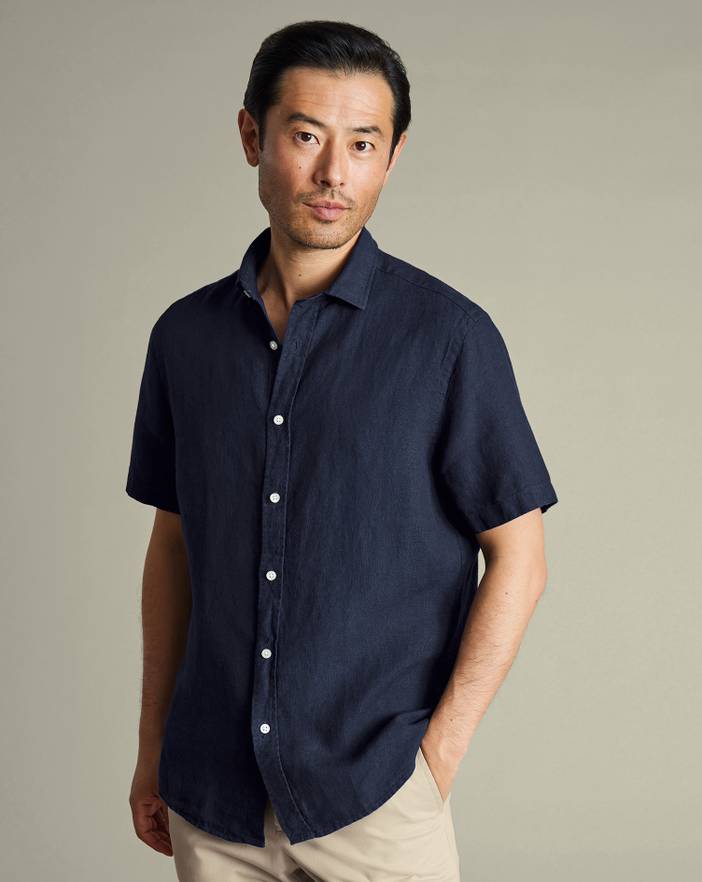 Men's Charles Tyrwhitt Pure Short Sleeve Casual Shirt | Charles Tyrwhitt
