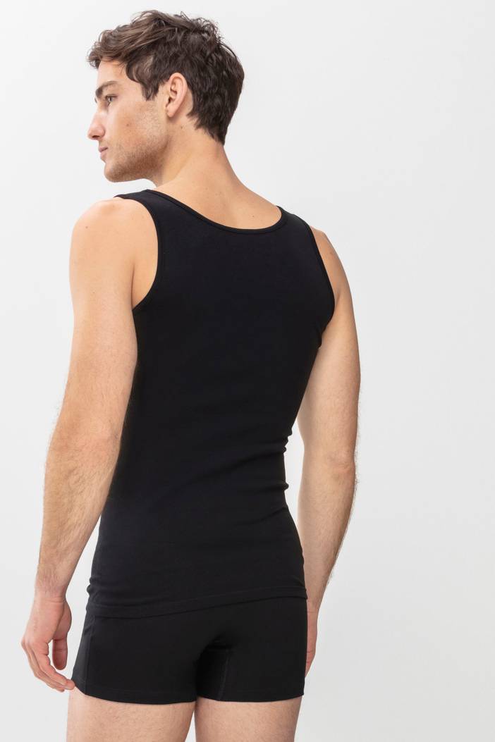 Athletic-Shirt Serie Casual Cotton Schwarz | Mey