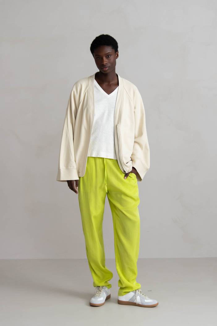 Textured Cotton Jacket | Sustainable Style | HUMANOID | Gebroken Wit | Maat: XS | Cotton | Humanoid
