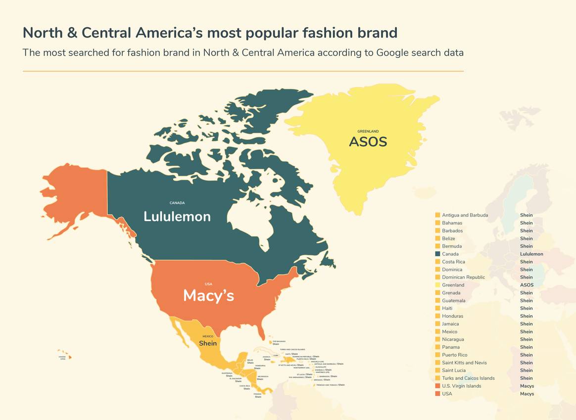 Así luce la popularidad de las marcas en Norteamérica y Centroamérica