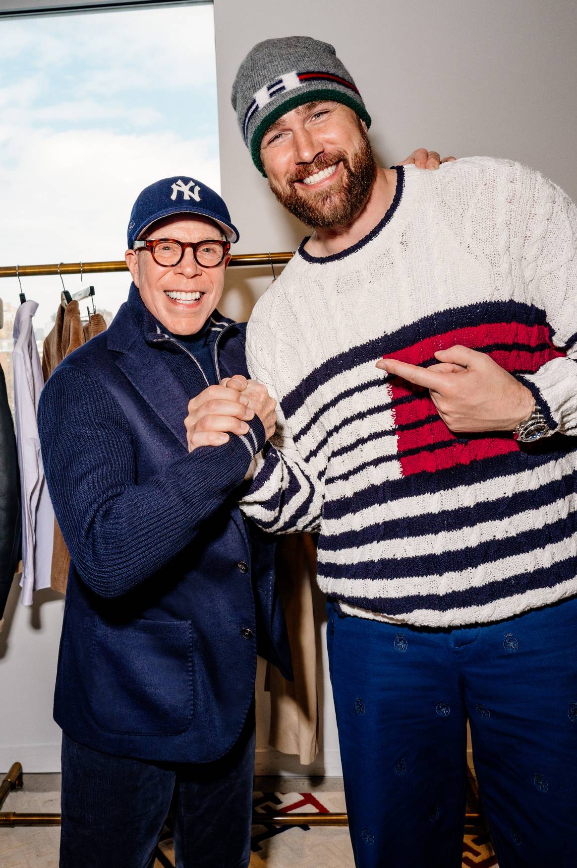 Tommy Hilfiger with NFL star Travis Kelce