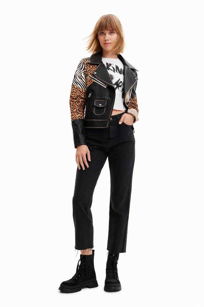 Animal print biker jacket | Desigual