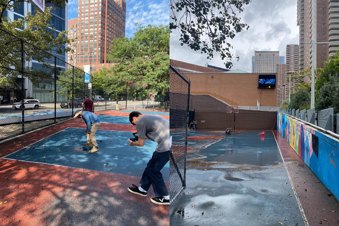 WMP Basketball court before the refurbishments