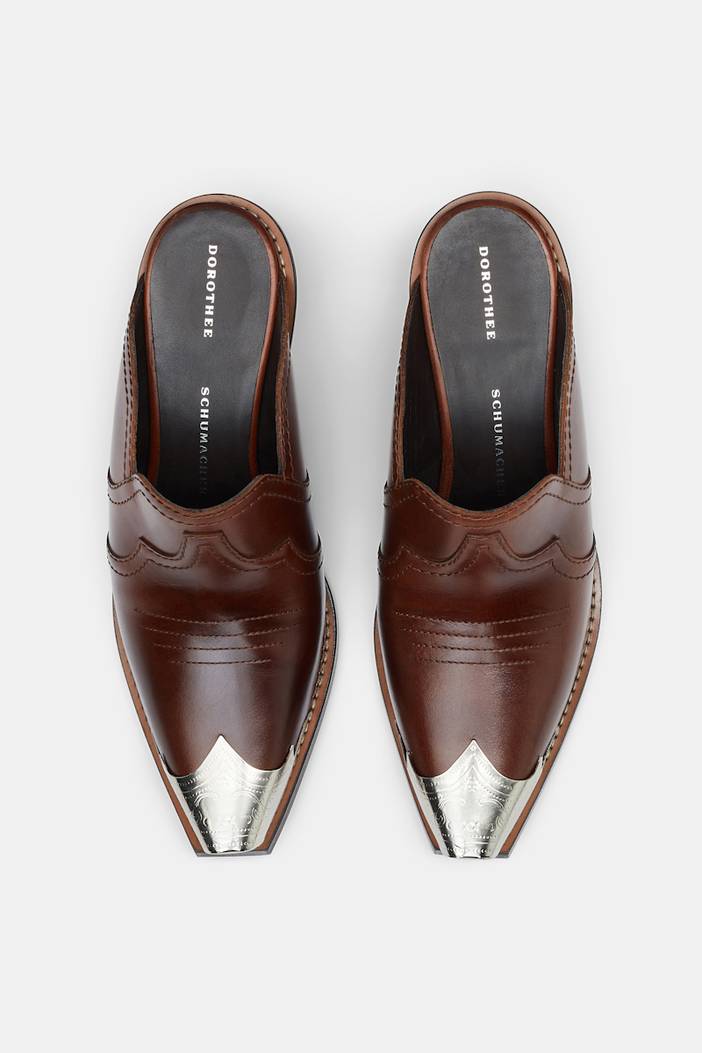 Calfskin mules with Western toe cap | dorothee schumacher