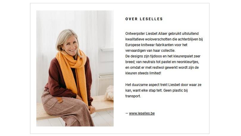 Knitwear label leselles vult collectie aan met zomers kleurenpallet en nieuwe wolsoort