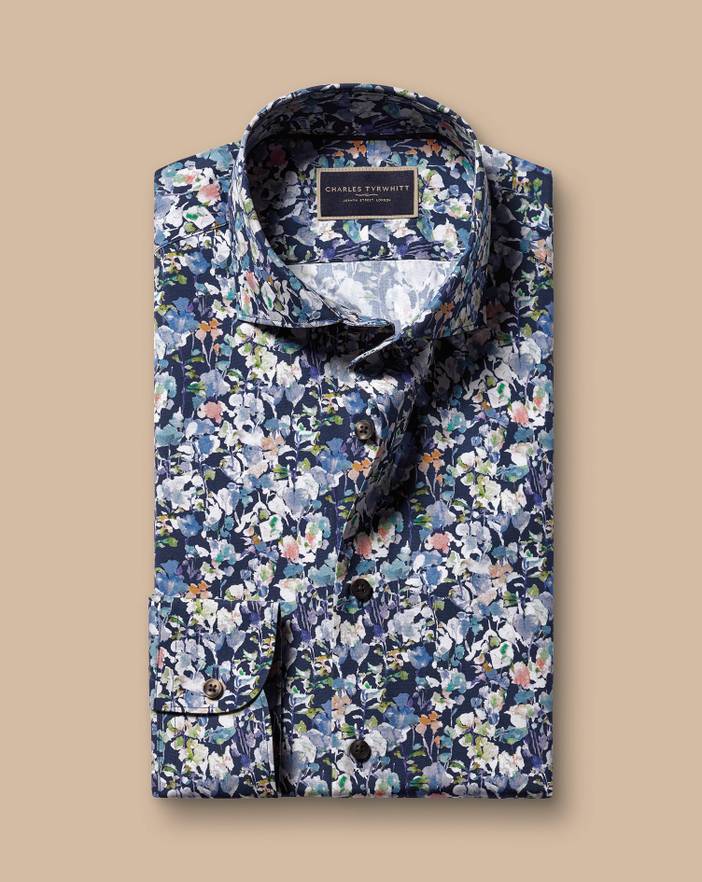 Men's Charles Tyrwhitt Made With Liberty Fabric Semi-Cutaway Floral Shirt | Charles Tyrwhitt