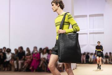 MFW: In the House that Prada built, classic garments are paired freely and evocatively