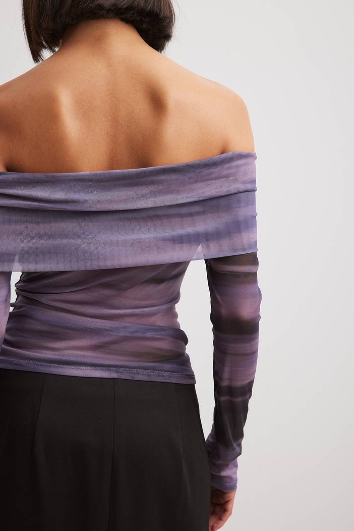 Off-shoulder mesh top | NA-KD