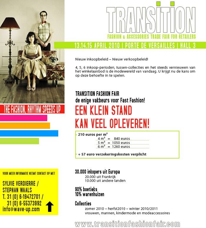 Nieuwe modebeurs! Transition Fashion Fair