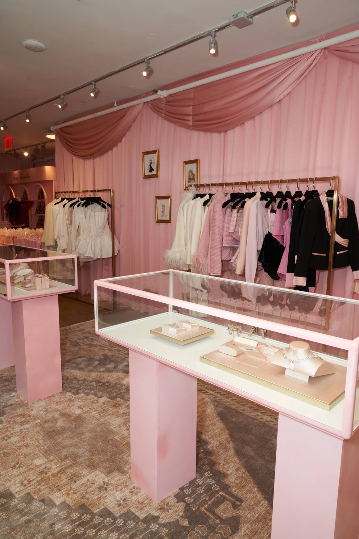 Store interior of Nana Jacqueline debut NYC pop-up in Soho