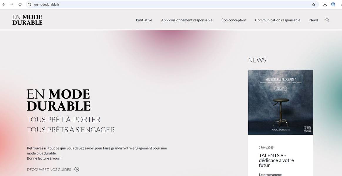 Le site web Enmodedurable.fr