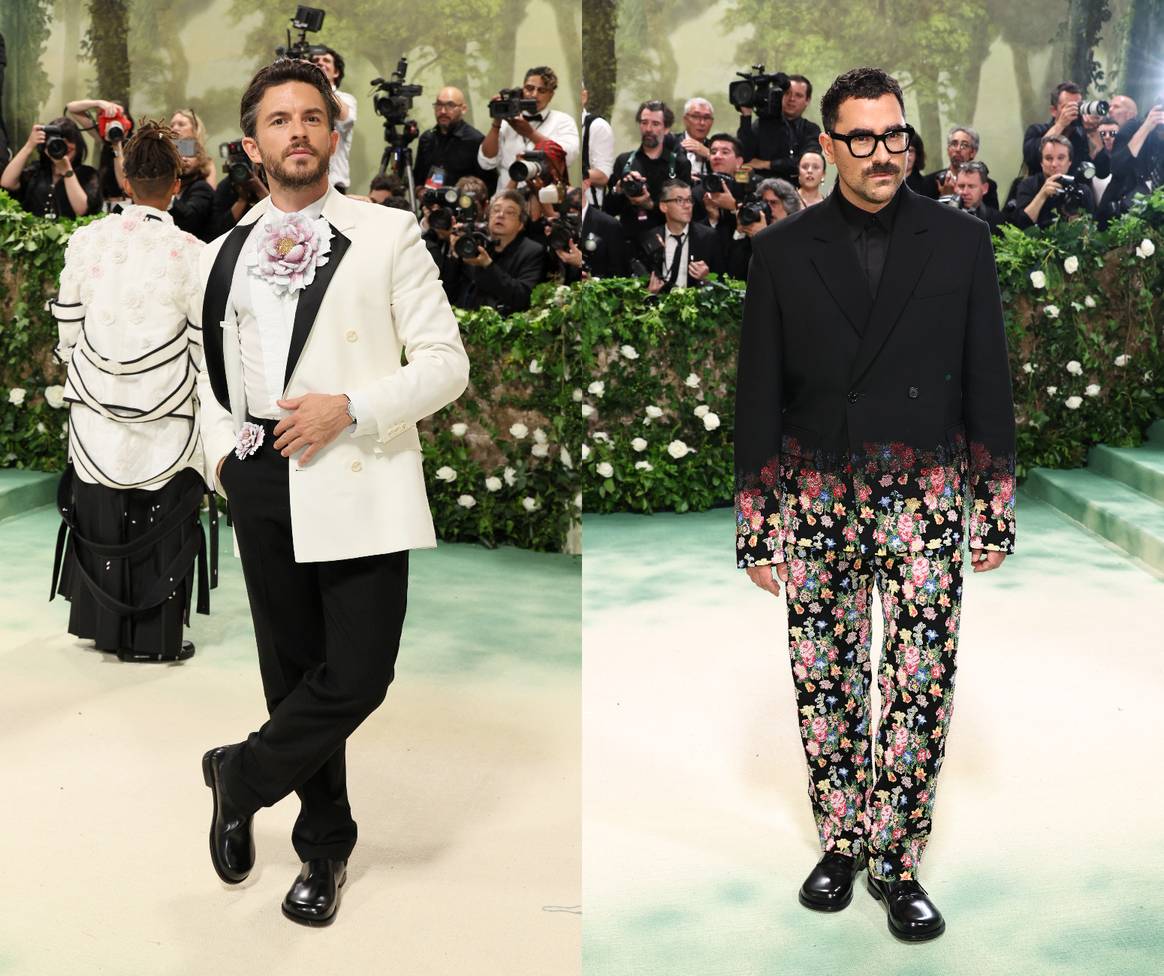 Jonathan Bailey and Dan Levy in Loewe.