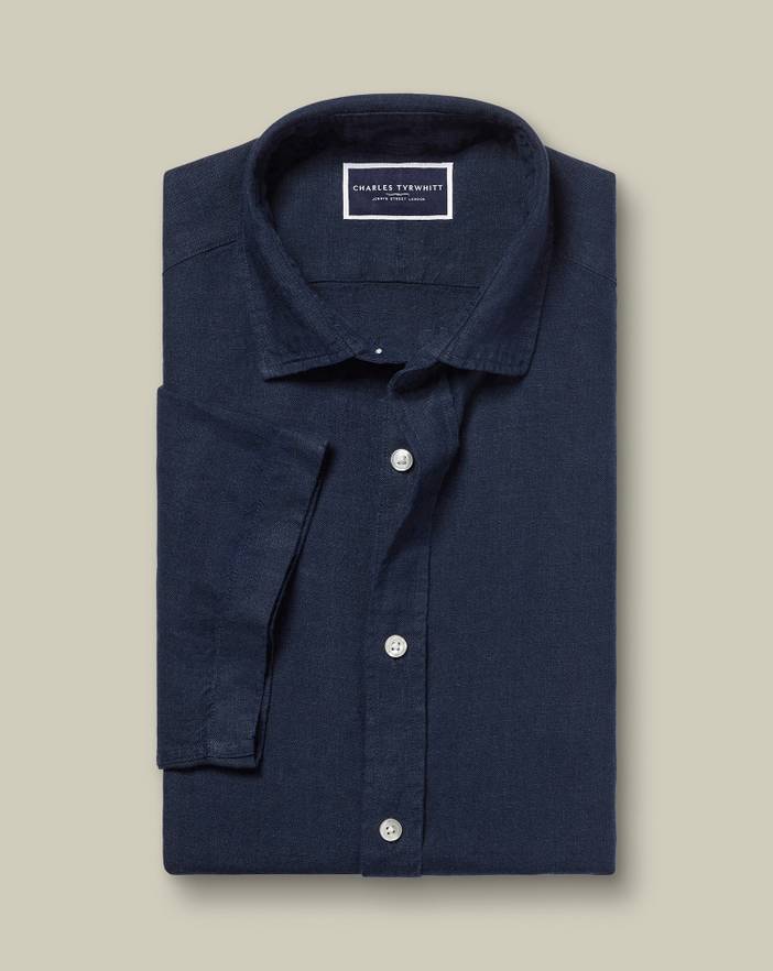 Men's Charles Tyrwhitt Pure Short Sleeve Casual Shirt | Charles Tyrwhitt