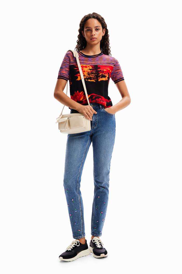 Small pockets leather crossbody bag | Desigual