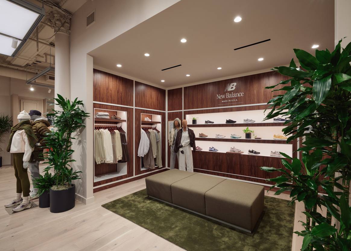 Interior of New Balance SoHo store
