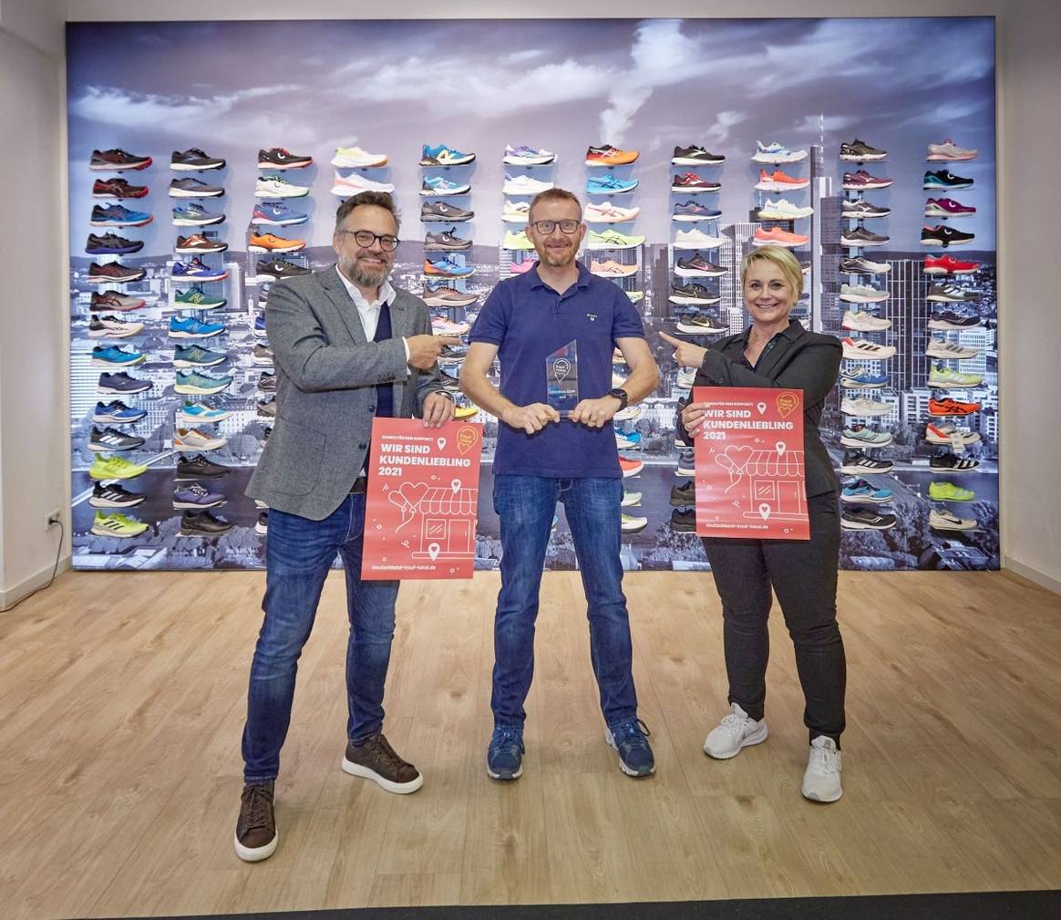 Ullrich Lüke (ANWR GROUP), Jost Wiebelhaus (Frankfurter Laufshop), Margit Gosau (SPORT 2000)