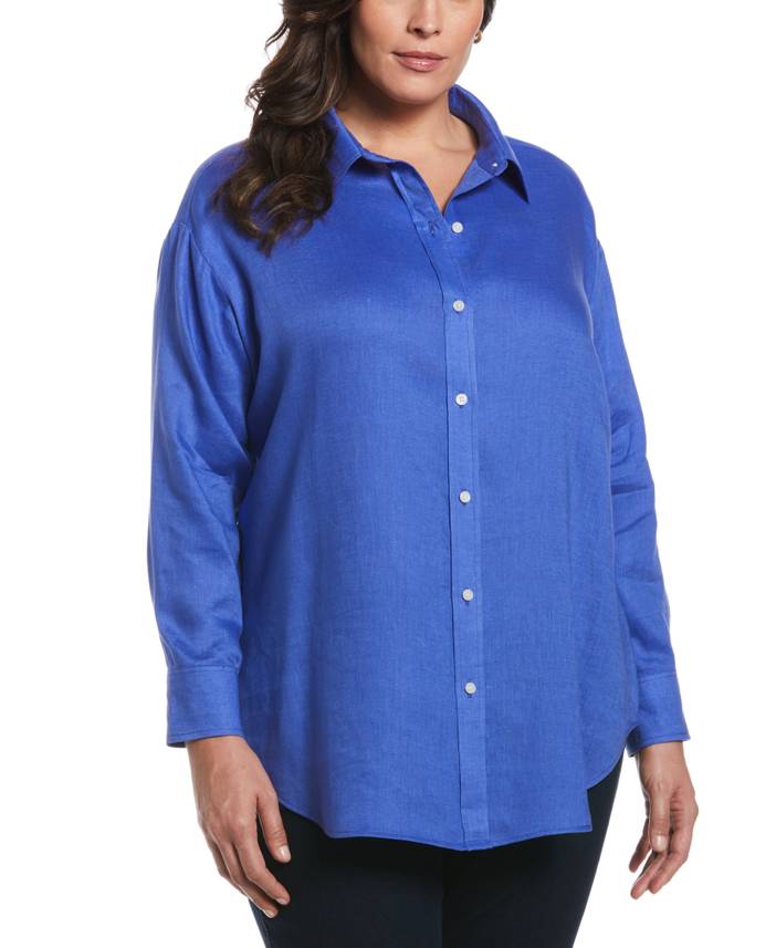 Women's Plus Size Easy Linen Shirt | Rafaella
