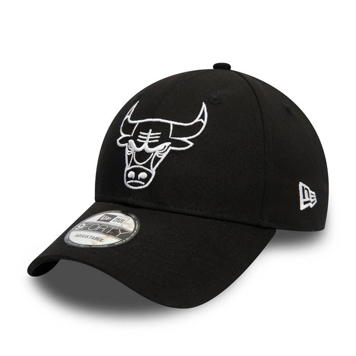 Chicago Bulls Essential Outline Black 9FORTY Cap newera adult unisex Black newera adult unisex Black newera adult unisex Black newera adult un | new era