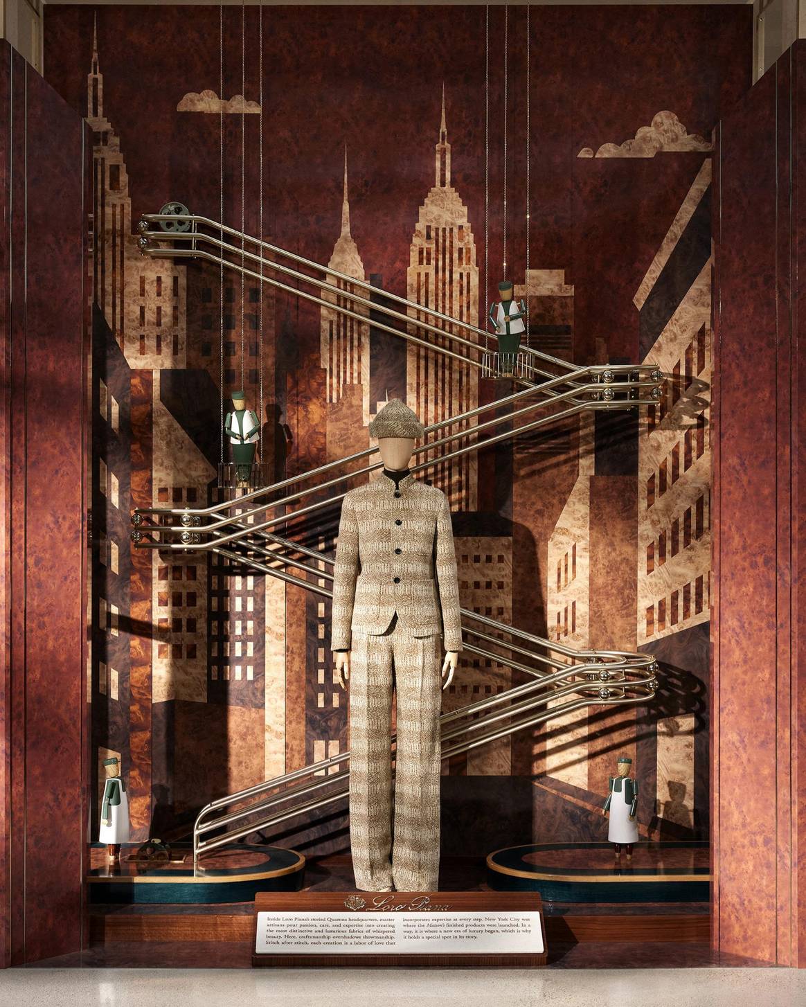 Loro Piana's women's window installation at Bergdorf Goodman