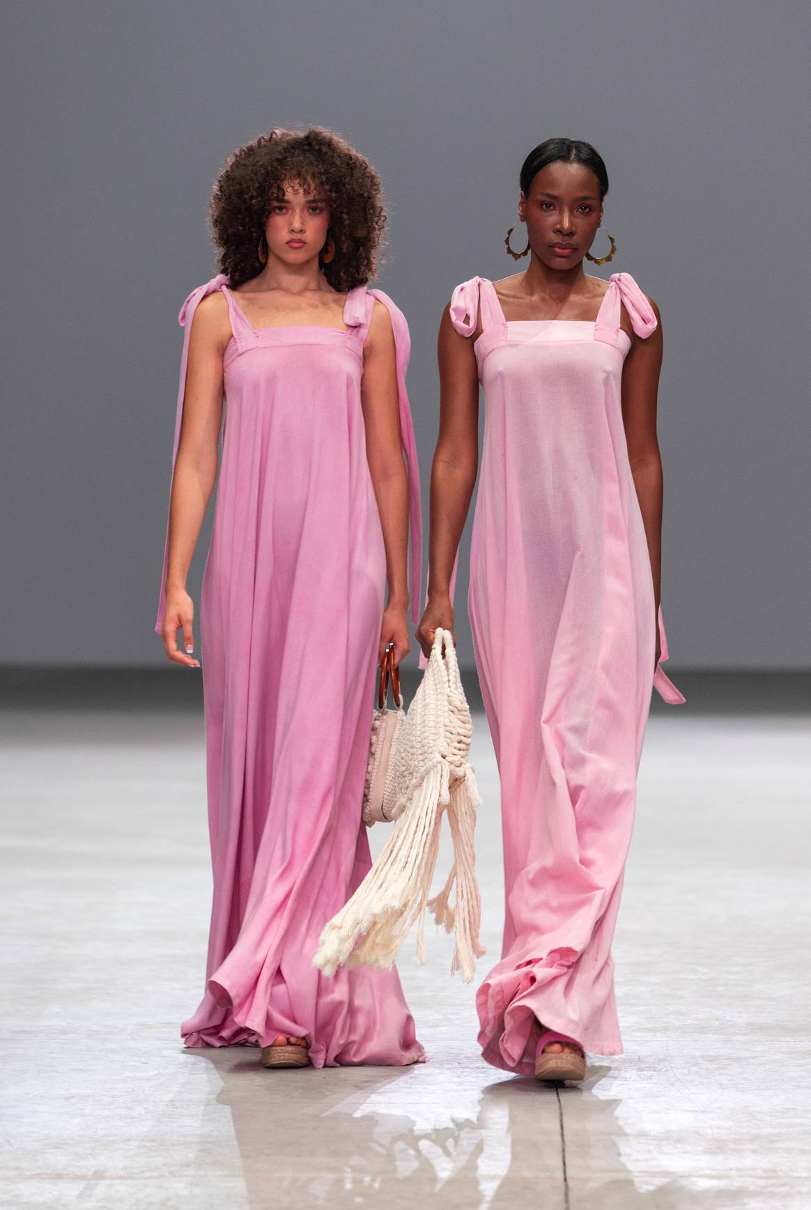 El rosa se presentó en una gran gama, en algunos casos muy sutil pero diferente.