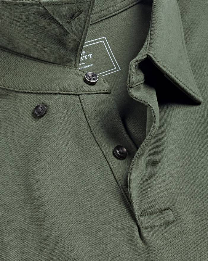 Men's Charles Tyrwhitt Long Sleeve Smart Jersey Polo Shirt | Charles Tyrwhitt