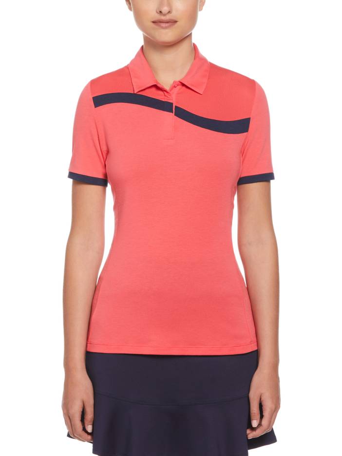 Women's Swing Tech™ Asymmetrical Color Block Golf Polo Shirt | Callaway