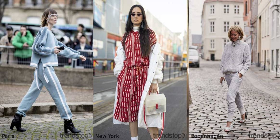 Beelden via Trendstop, van links naar rechts: Parijs, New York, Kopenhagen,
allen 2020.