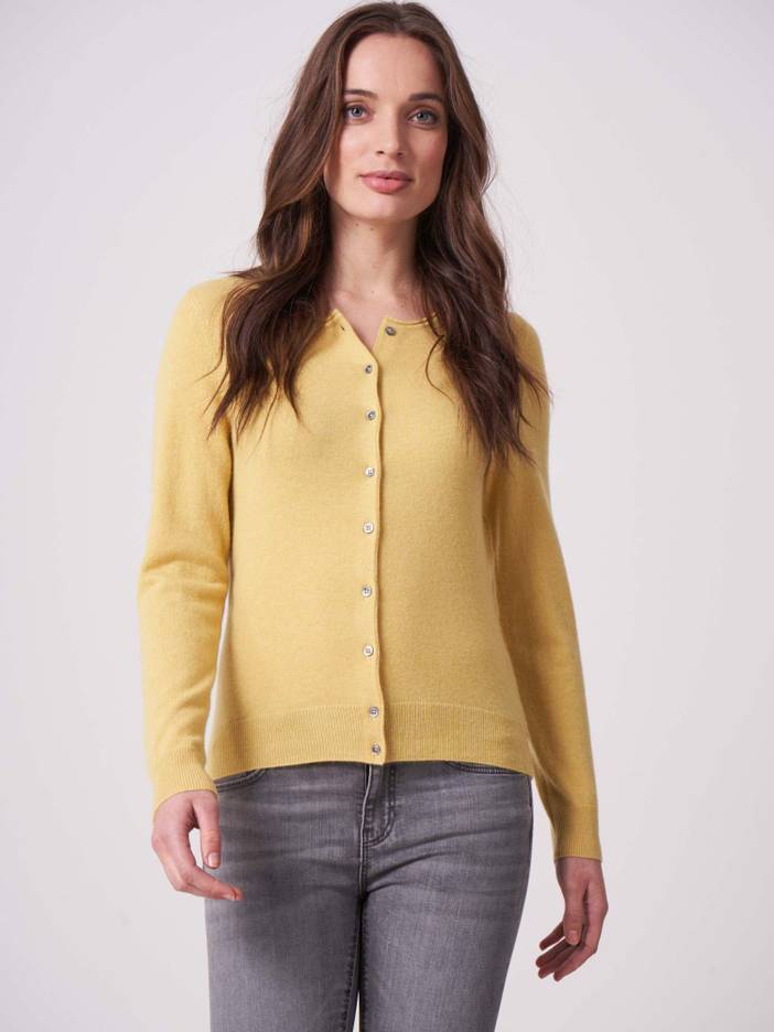 Basic fijngebreid vest met ronde hals van biologisch cashmere | Repeat Cashmere