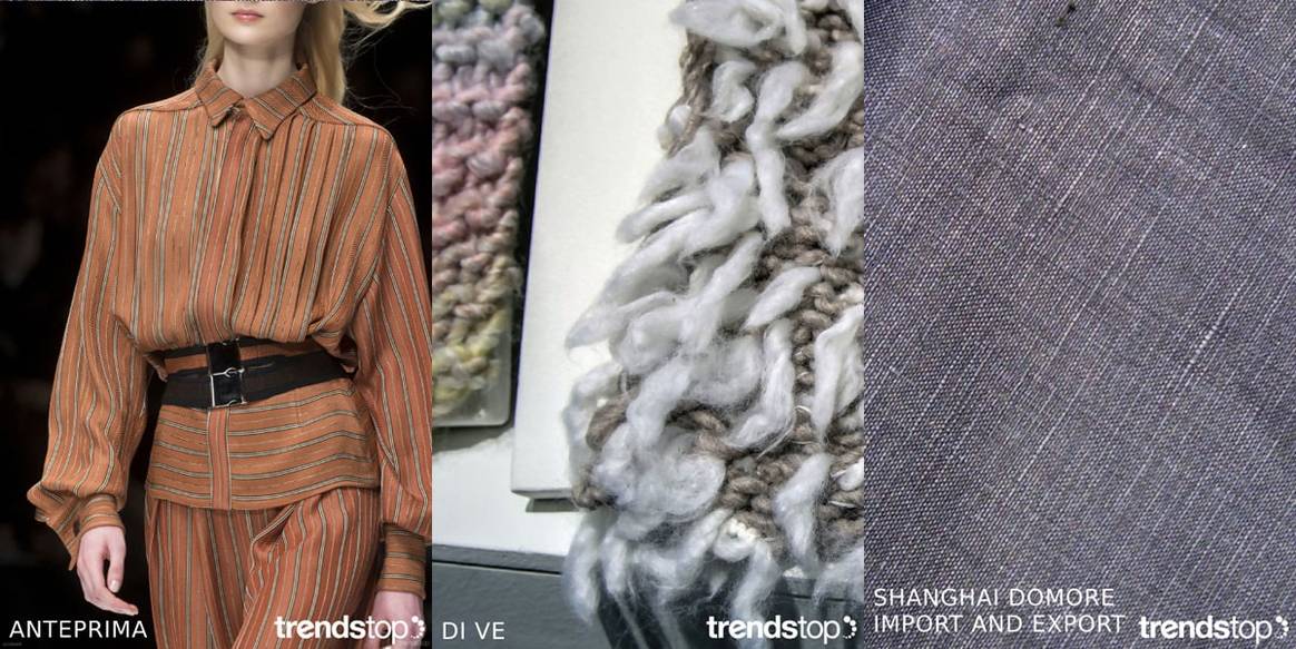 Imágenes cortesía de Trendstop, de izquierda a derecha: Anteprima, Di Ve, Shanghai Domore Import & Export, todo otoño invierno 2019-20.