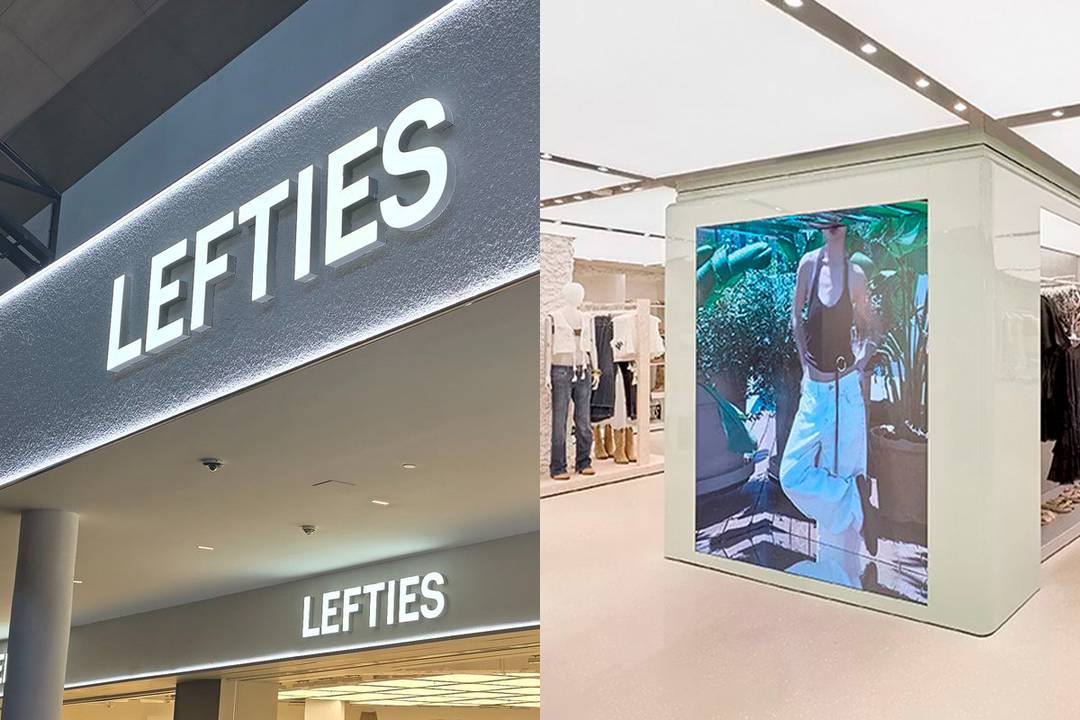 Tienda de Lefties en el Centro Comercial Westfield Parquesur de Leganés (Madrid). / Tienda de Bershka en Ibiza (España).