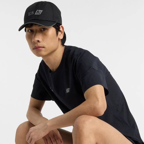 Herren London Edition Race Day Ultra Light T-Shirt in Schwarz, Polywoven, Größe L | New Balance