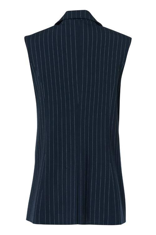 Chloe Gilet Navy / Off White Maxi | Mart Visser