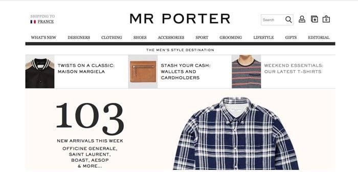 Ermenegildo Zegna vendu sur Mr Porter