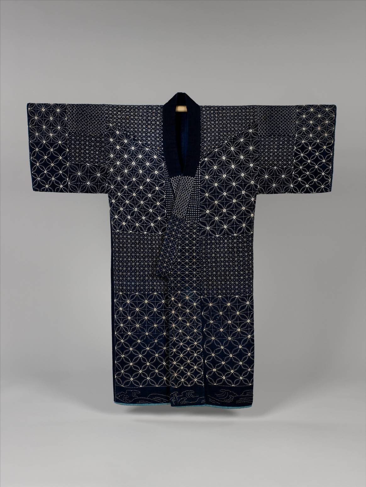 Kimono sashiko, finales del siglo XIX.