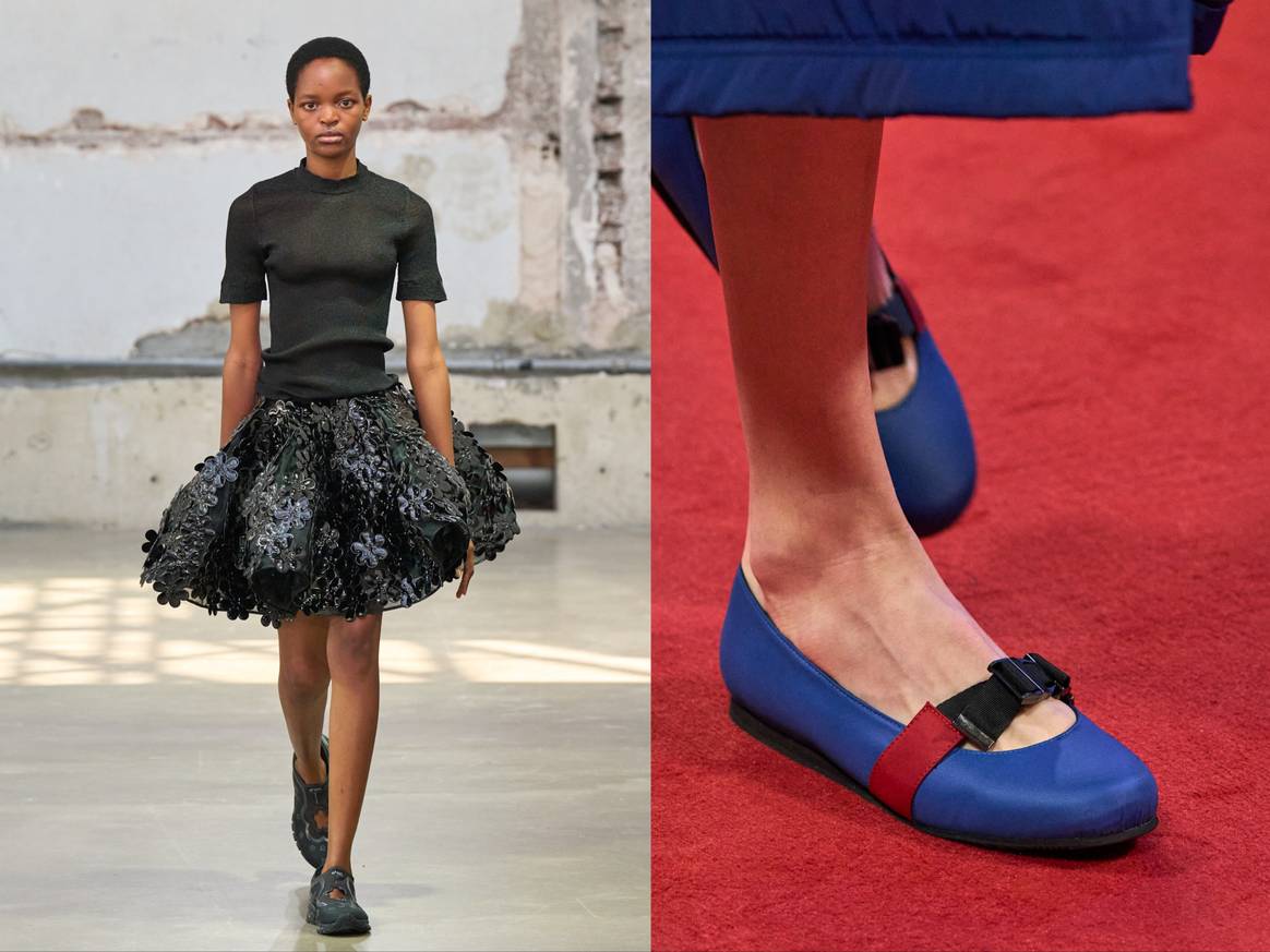 Cecilie Bahnsen SS26 (l), Hui FW25 (r)