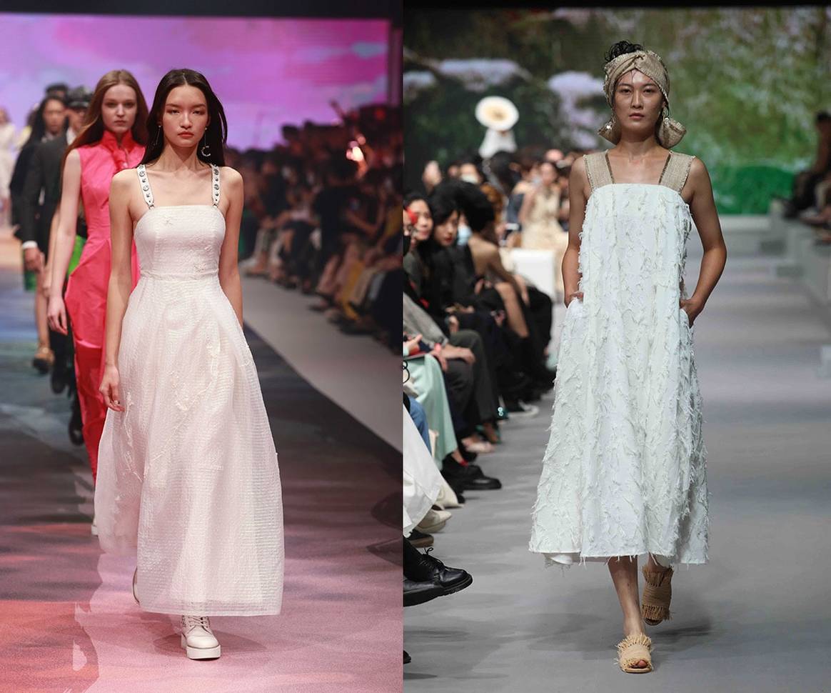 Shiatzy Chen SS21 (left), if&n SS21 Summer Breeze
(right)