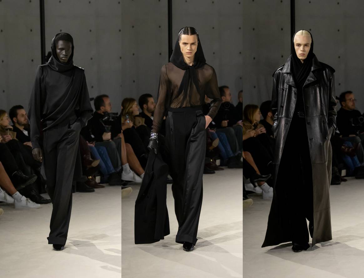Menswear FW23 Saint Laurent, show Anthony Vaccareloo. Crédit : Courtesy of Saint Laurent