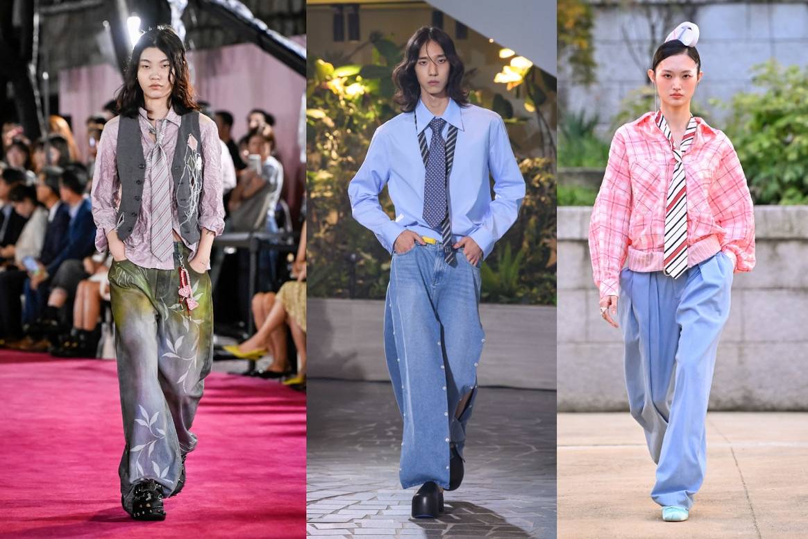 (da sinistra a destra) Caruso, Andersson Bell e Big Park alla Seoul Fashion Week