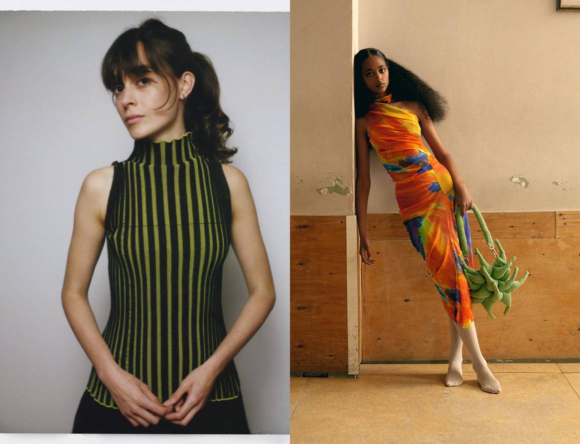 Photo Credits: La diseñadora Paula Cánovas del Vas junto a uno de sus diseños. Fotografías por cortesía de Vogue España.