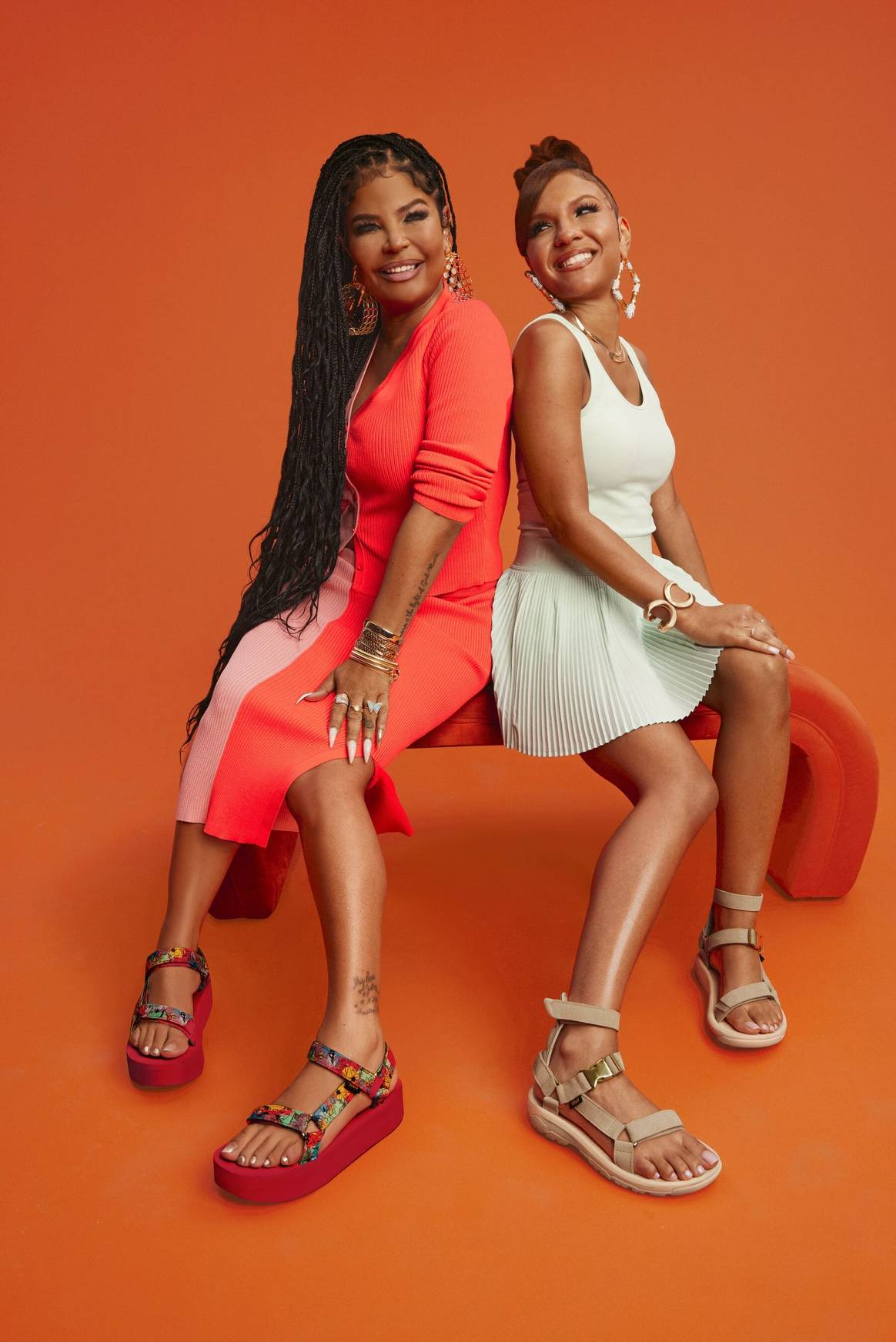 Credits: Image: Teva; Teva x Misa Hylton collection, Misa Hylton (left) with model.