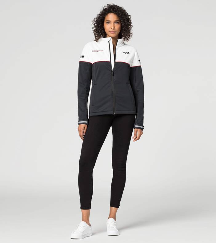 Softshell-Jacke Damen – Motorsport - schwarz/weiß - L | Porsche Design