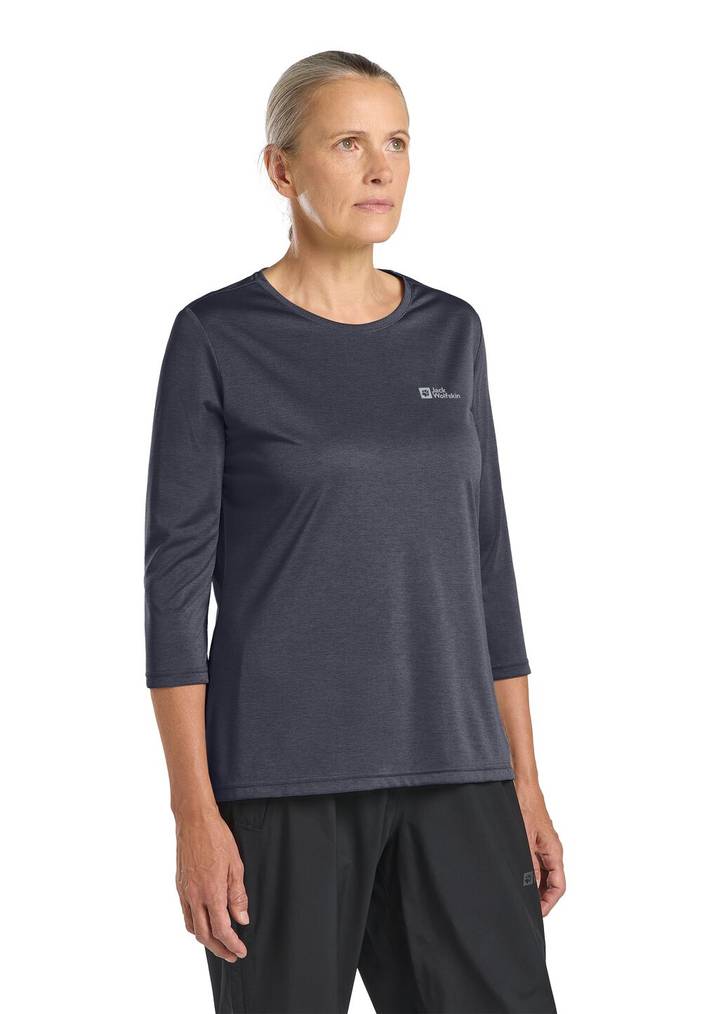 Crosstrail 3|4 T-Shirt Women Functioneel shirt Dames M blue night blue | Jack Wolfskin