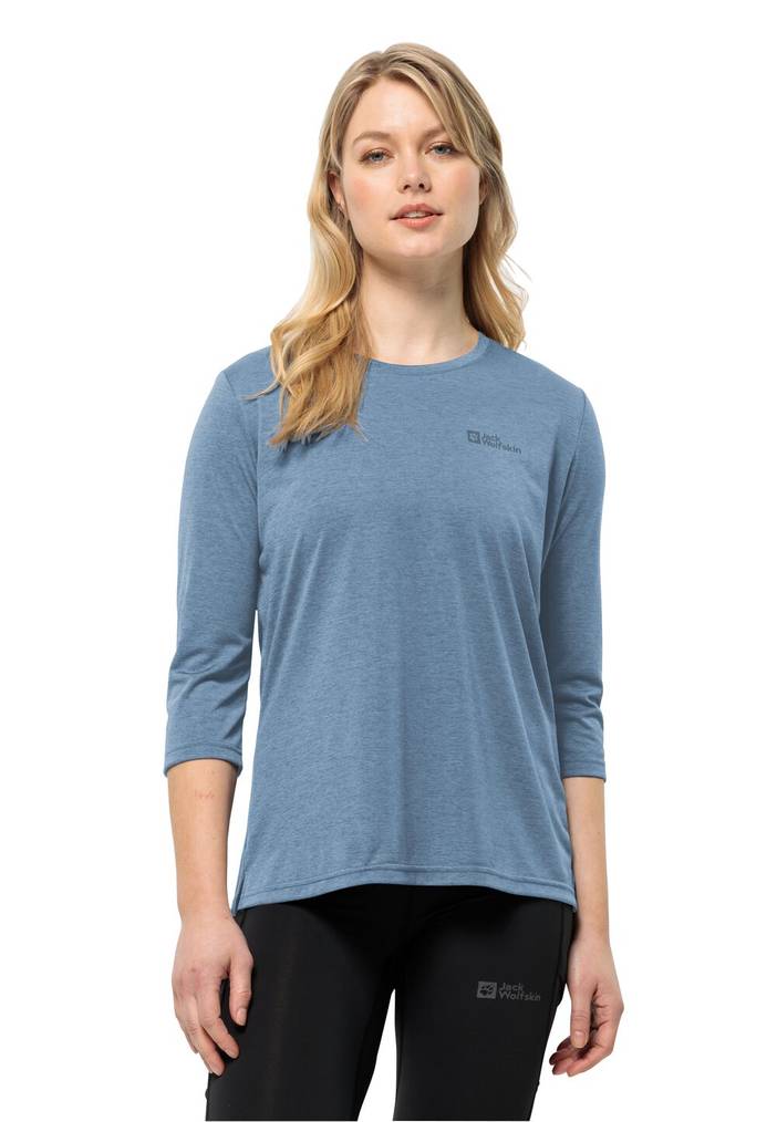 Crosstrail 3|4 T-Shirt Women Functioneel shirt Dames M blue night blue | Jack Wolfskin