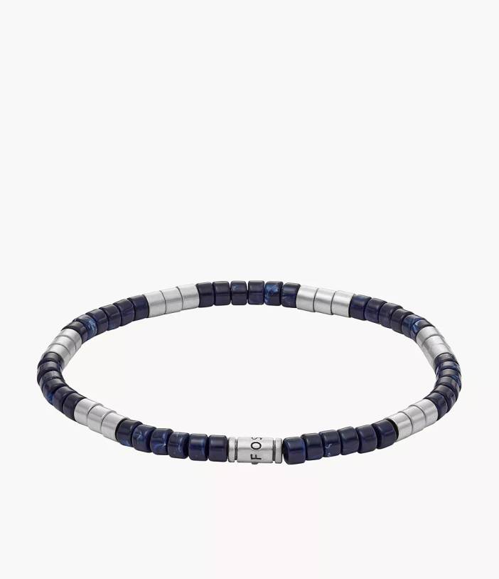 Blue Acrylic Beaded Bracelet | Fossil Outlet