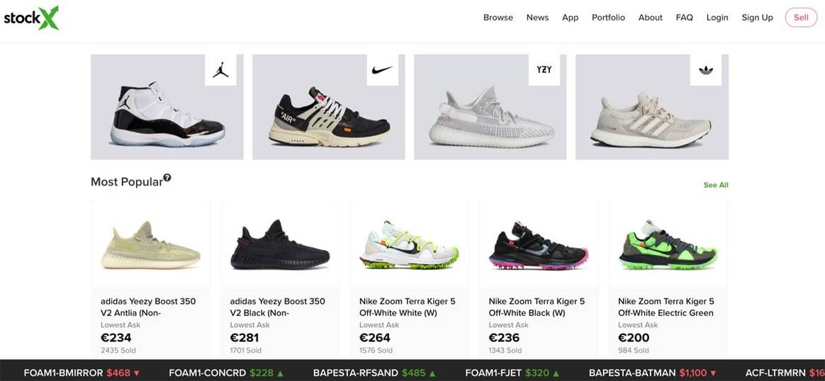 Sneaker handeln wie an der Börse: StockX ist 1 Milliarde US-Dollar wert