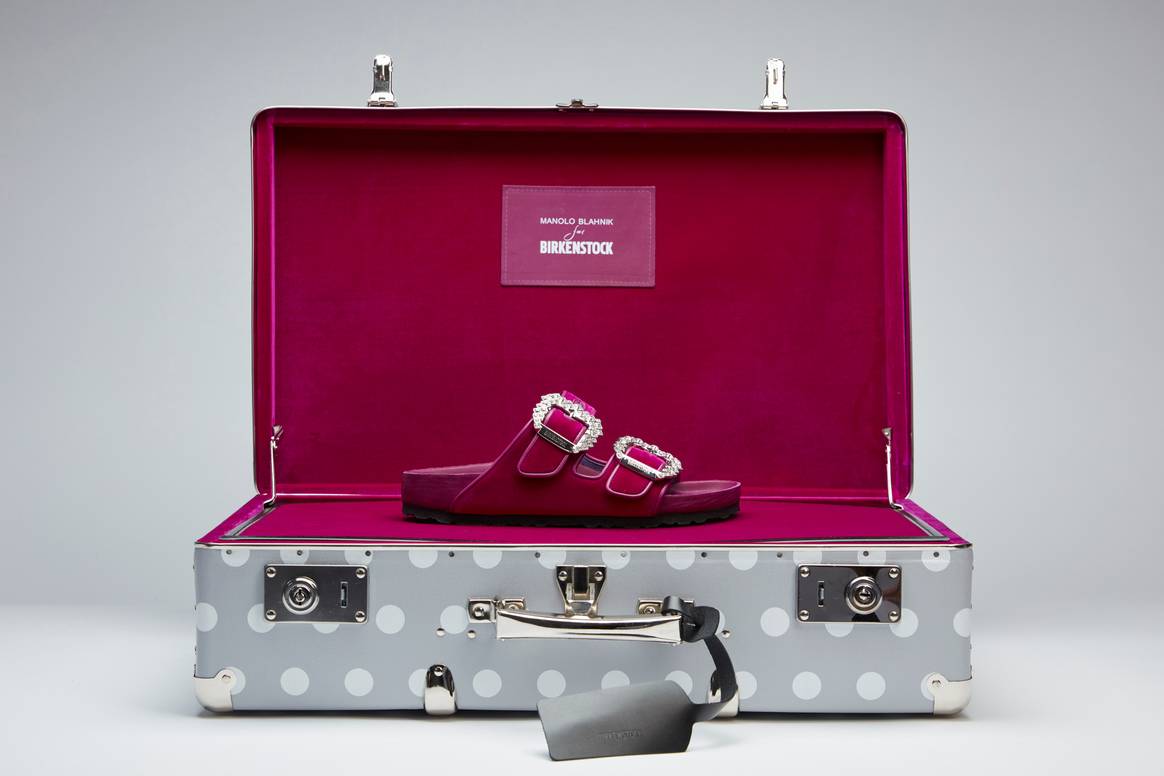 Zapato Birkenstock 'Arizona' con diseño de Manolo Blahnik. Imagen: Birkenstock