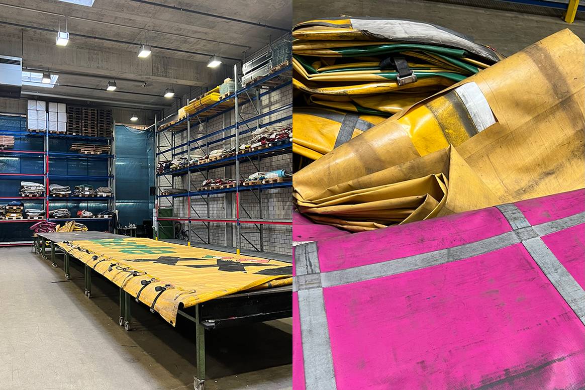 LKW-Planen in der Freitag Fabric. Bild: FashionUnited.