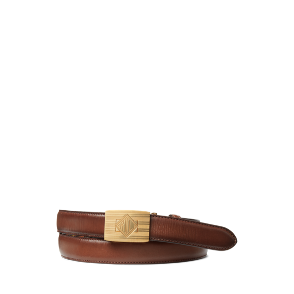 Ledergürtel mit Monogramm-Schnalle | Ralph Lauren